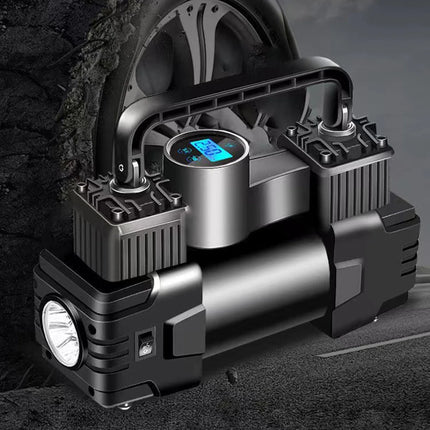 Mini Compresseur d’Air Électrique RapDuty – 12V, 150 PSI – Pompe Gonflable Automatique avec Lumière LED – Idéal Voiture, Moto, Vélo & Voyages