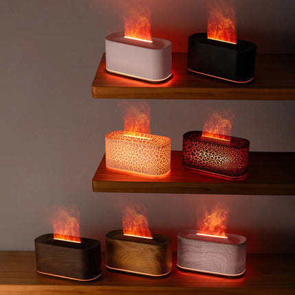 Diffuseur d’huiles essentielles à flamme – Humidificateur & lampe LED 7 couleurs