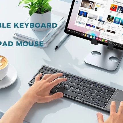 Clavier Bluetooth Sans Fil Pliable Seenda – Portable, Rechargeable – Compatible PC, Mac, Smartphone, Windows, iOS & Android