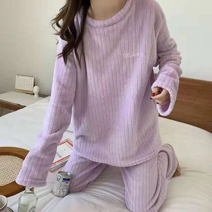 Pyjama Hiver Femme en Velours de Corail – Chaud, Doux & Confortable – Nouvelle Collection Automne/Hiver