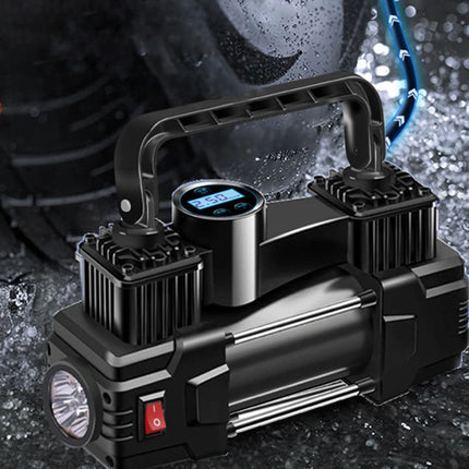 Mini Compresseur d’Air Électrique RapDuty – 12V, 150 PSI – Pompe Gonflable Automatique avec Lumière LED – Idéal Voiture, Moto, Vélo & Voyages