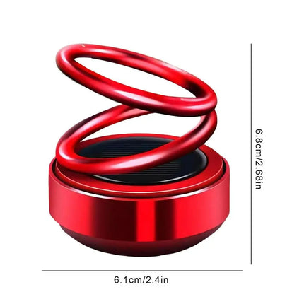 Ornement Solaire Rotatif Double Boule de Cristal – Parfum & Élégance pour Votre Voiture