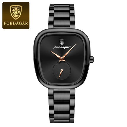 Montre Femme POEDAGAR – Élégance de Luxe en Acier Inoxydable, Étanche & Mouvement Quartz Haute Qualité