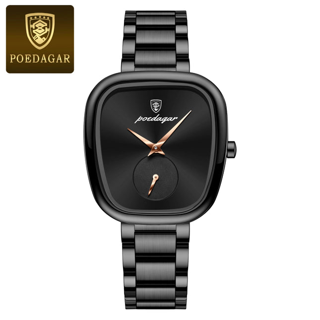 Montre Femme POEDAGAR – Élégance de Luxe en Acier Inoxydable, Étanche & Mouvement Quartz Haute Qualité