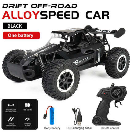 Voiture RC 1:16 Haute Vitesse — 2WD, LED, Tout-Terrain & Escalade