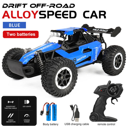 Voiture RC 1:16 Haute Vitesse — 2WD, LED, Tout-Terrain & Escalade