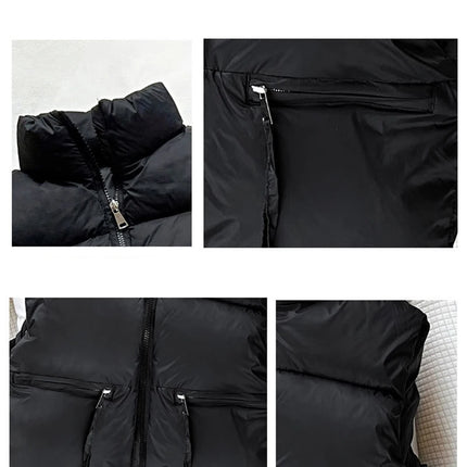 Gilet Chaud Enfant à Col Montant – Hiver, Mode Unie – Garçons & Filles 3 à 9 Ans
