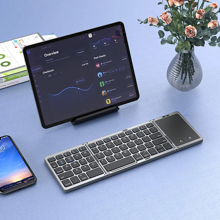 Clavier Bluetooth Sans Fil Pliable Seenda – Portable, Rechargeable – Compatible PC, Mac, Smartphone, Windows, iOS & Android