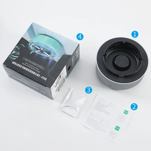 Cendrier Auto Purificateur – Nettoyage de l’Air par Ionisation Automatique