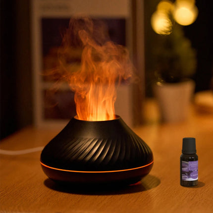 Diffuseur d’arômes flamme volcanique – Humidificateur & lampe LED apaisante