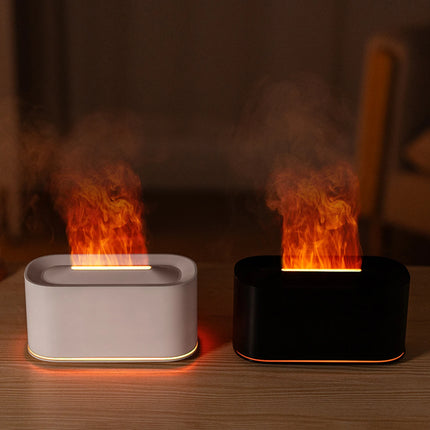 Diffuseur d’huiles essentielles à flamme – Humidificateur & lampe LED 7 couleurs