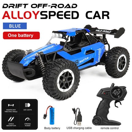 Voiture RC 1:16 Haute Vitesse — 2WD, LED, Tout-Terrain & Escalade