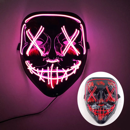 Masque de Mascarade Lumineux – Drôle & Mignon – Pour Enfants et Adultes – Masque Complet LED – Style Purge Classique pour la Nuit