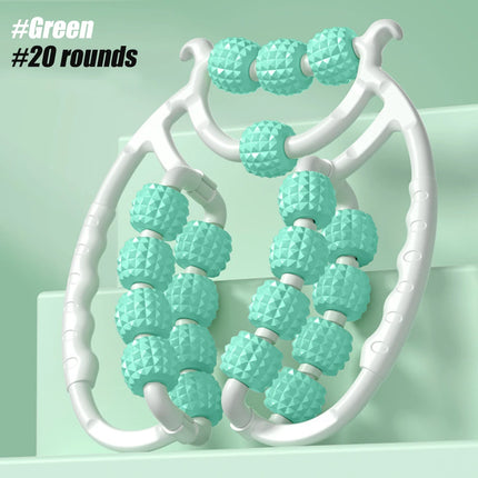 Masseur à Pince de Jambe Annulaire – 20 Roues – Anti‑Cellulite & Minceur – Rouleau de Massage Relax Corps Complet