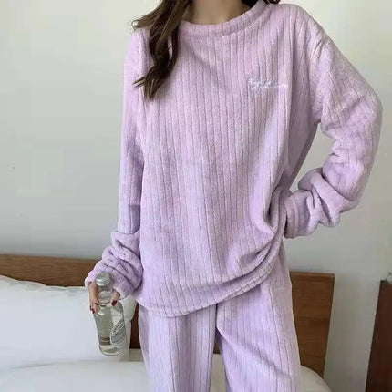 Pyjama Hiver Femme en Velours de Corail – Chaud, Doux & Confortable – Nouvelle Collection Automne/Hiver