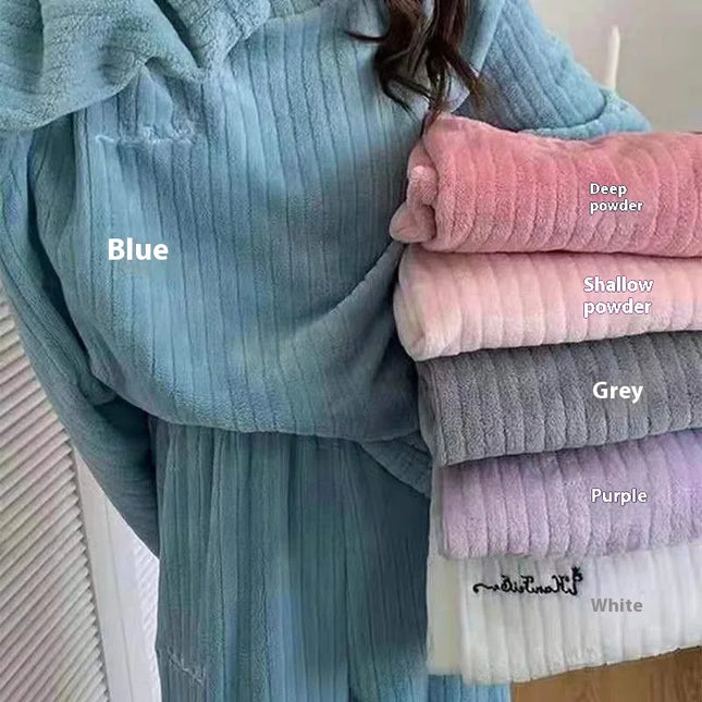 Pyjama Hiver Femme en Velours de Corail – Chaud, Doux & Confortable – Nouvelle Collection Automne/Hiver