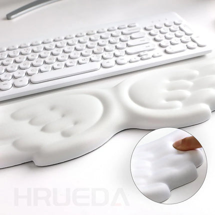 Repose‑Poignet Ergonomique « Aile d’Ange » – Clavier Mécanique & Souris, Mousse à Mémoire de Forme