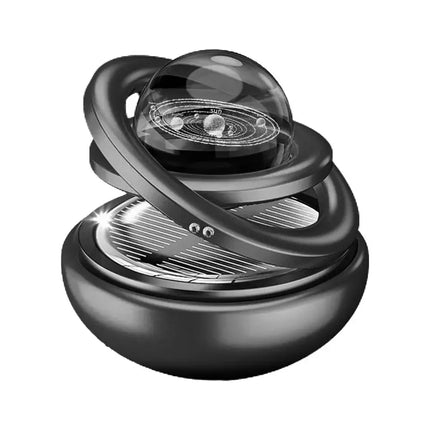 Ornement Solaire Rotatif Double Boule de Cristal – Parfum & Élégance pour Votre Voiture