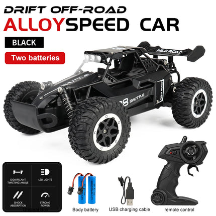 Voiture RC 1:16 Haute Vitesse — 2WD, LED, Tout-Terrain & Escalade