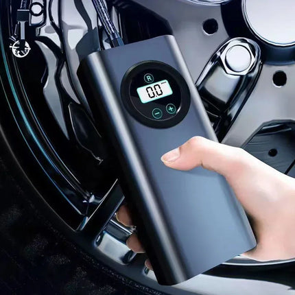 Gonfleur de Pneu de Précision Rechargeable – Écran LCD – Pompe à Air Portable 12V – Compresseur Électrique pour Voiture, Moto, Vélo & Ballons