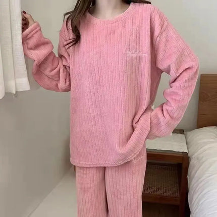 Pyjama Hiver Femme en Velours de Corail – Chaud, Doux & Confortable – Nouvelle Collection Automne/Hiver