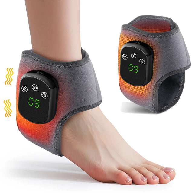 Attelle de Cheville Électrique – Compresse Chaude & Massage par Vibration