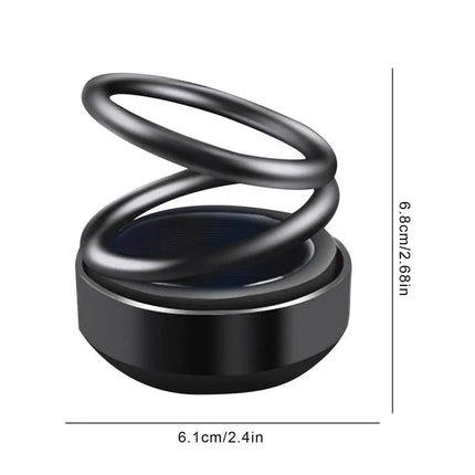 Ornement Solaire Rotatif Double Boule de Cristal – Parfum & Élégance pour Votre Voiture