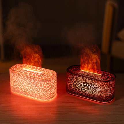 Diffuseur d’huiles essentielles à flamme – Humidificateur & lampe LED 7 couleurs