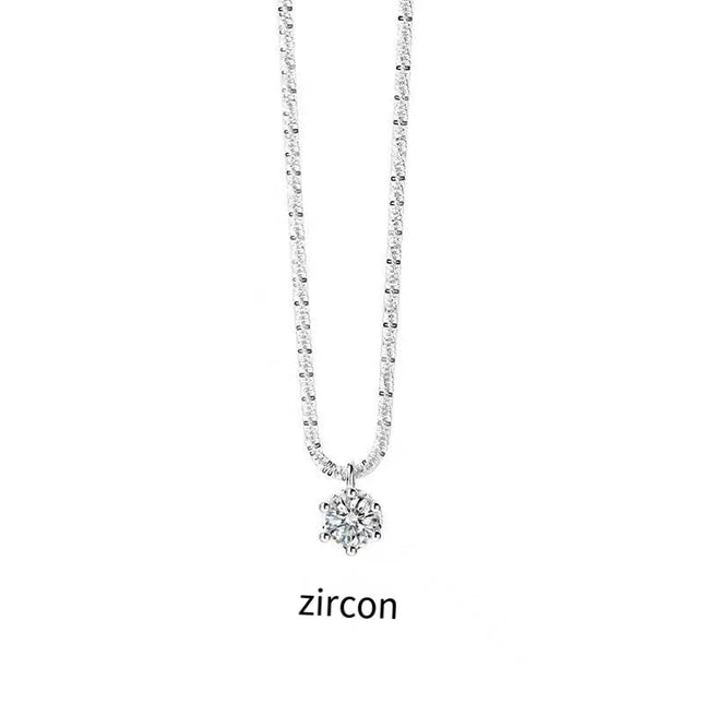 Collier en Argent Sterling S925 avec Moissanite TEN CARATS (0.5‑2CT) – Pendentif Super Scintillant Couleur D VVS1