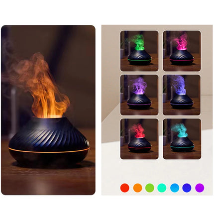 Diffuseur d’arômes flamme volcanique – Humidificateur & lampe LED apaisante
