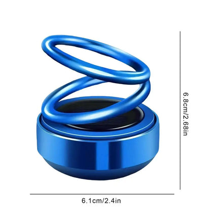Ornement Solaire Rotatif Double Boule de Cristal – Parfum & Élégance pour Votre Voiture