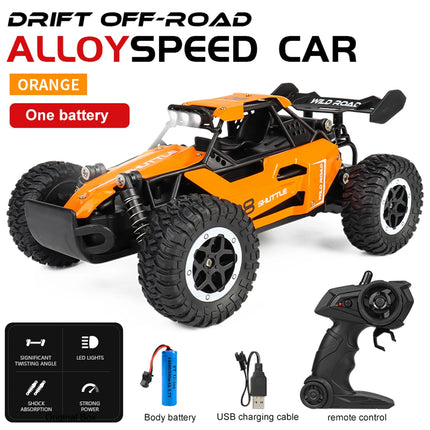 Voiture RC 1:16 Haute Vitesse — 2WD, LED, Tout-Terrain & Escalade