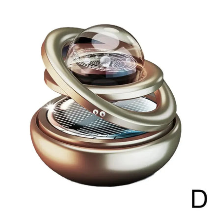 Ornement Solaire Rotatif Double Boule de Cristal – Parfum & Élégance pour Votre Voiture