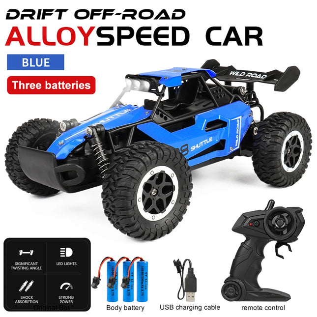 Voiture RC 1:16 Haute Vitesse — 2WD, LED, Tout-Terrain & Escalade