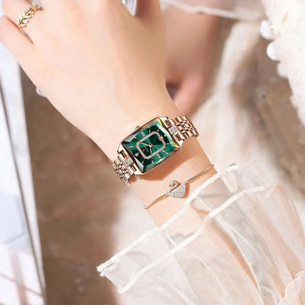 Montre de Luxe Femme POEDAGAR – Acier Inoxydable, Étanche, Mouvement Quartz avec Calendrier + Boîte Cadeau