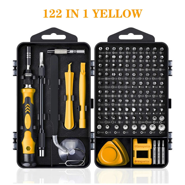 Kit d’Embouts de Tournevis Magnétiques de Précision – Embouts Hexagonaux & Torx avec Poignée – Réparation Téléphone, PC & Électronique
