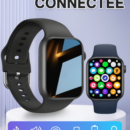 Montre Intelligente 2025 – Écran 1,73" – Appels Bluetooth – Suivi Santé (Pression Artérielle & Oxygène) – Compatible Android & iOS – Mixte