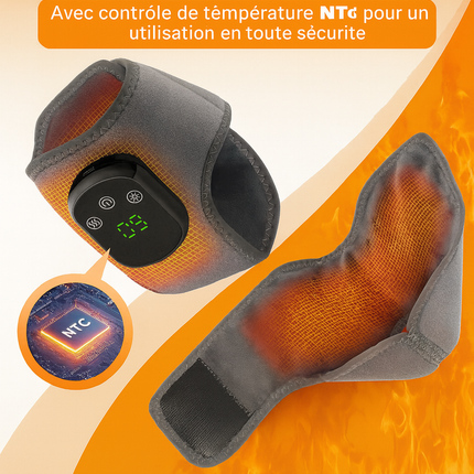 Attelle de Cheville Électrique – Compresse Chaude & Massage par Vibration