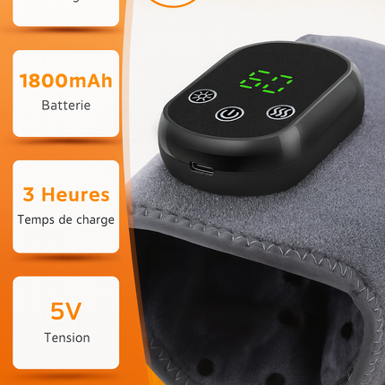 Attelle de Cheville Électrique – Compresse Chaude & Massage par Vibration
