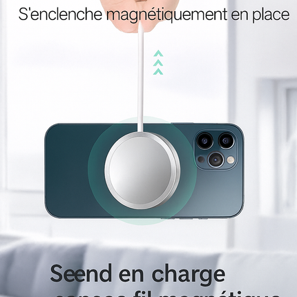 Station de Chargement Magnétique Sans Fil 30W – Avec Câble Type‑C – Compatible iPhone 16 / 15 Pro Max & AirPods – Support de Charge Rapide