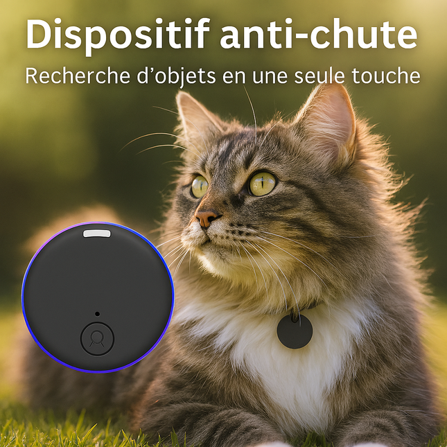 Mini Localisateur GPS & Bluetooth Anti‑Perte – Porte‑Clés Intelligent avec Alarme, Suivi Clés, Portefeuille, Animaux & Enfants