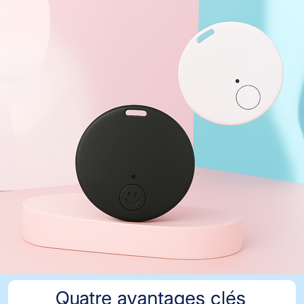Mini Localisateur GPS & Bluetooth Anti‑Perte – Porte‑Clés Intelligent avec Alarme, Suivi Clés, Portefeuille, Animaux & Enfants