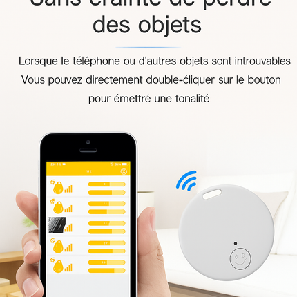 Mini Localisateur GPS & Bluetooth Anti‑Perte – Porte‑Clés Intelligent avec Alarme, Suivi Clés, Portefeuille, Animaux & Enfants