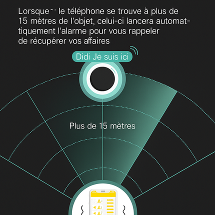 Mini Localisateur GPS & Bluetooth Anti‑Perte – Porte‑Clés Intelligent avec Alarme, Suivi Clés, Portefeuille, Animaux & Enfants