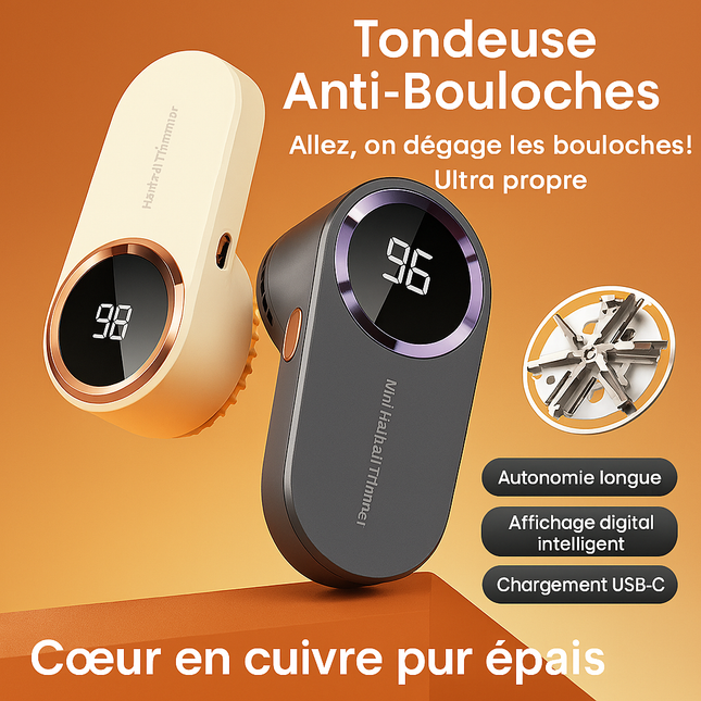 Dissolvant de Peluches Électrique LED – Rechargeable USB – Rasoir à Tissu pour Pulls, Vêtements & Textiles