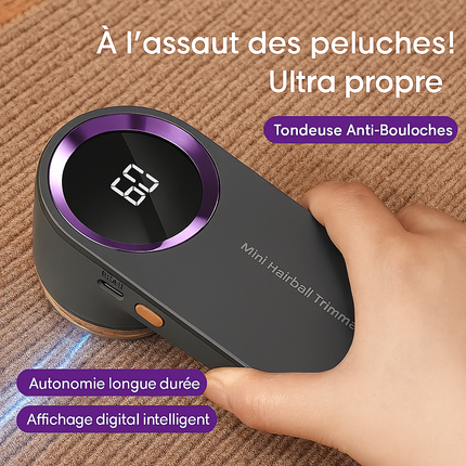 Dissolvant de Peluches Électrique LED – Rechargeable USB – Rasoir à Tissu pour Pulls, Vêtements & Textiles