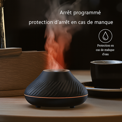 Diffuseur d’arômes flamme volcanique – Humidificateur & lampe LED apaisante