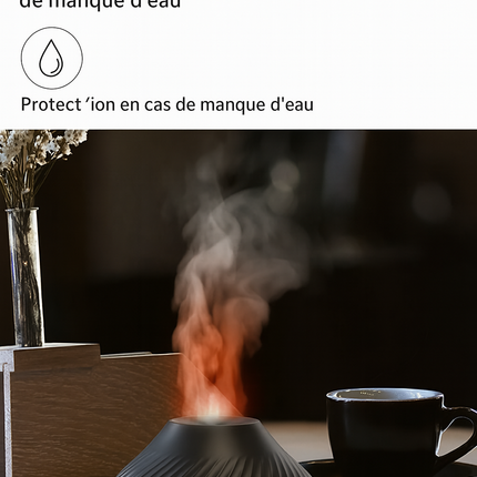 Diffuseur d’arômes flamme volcanique – Humidificateur & lampe LED apaisante