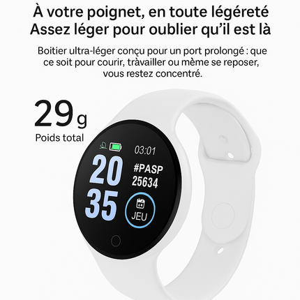 Xiaomi D18 Smartwatch – Écran Couleur Circulaire, Multi‑Sports, Appels & Notifications, Contrôle Musique & Photo – Bracelet Intelligent