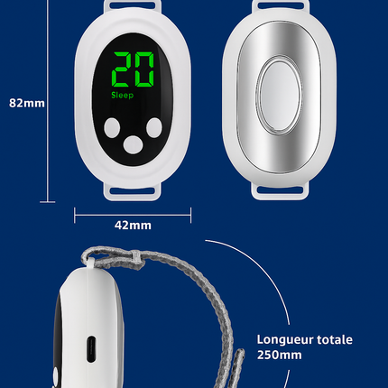 Appareil de Sommeil Intelligent – 2 Modes, 20 Niveaux d’Intensité – Soulagement de l’Anxiété, Insomnie & Relaxation Neurologique